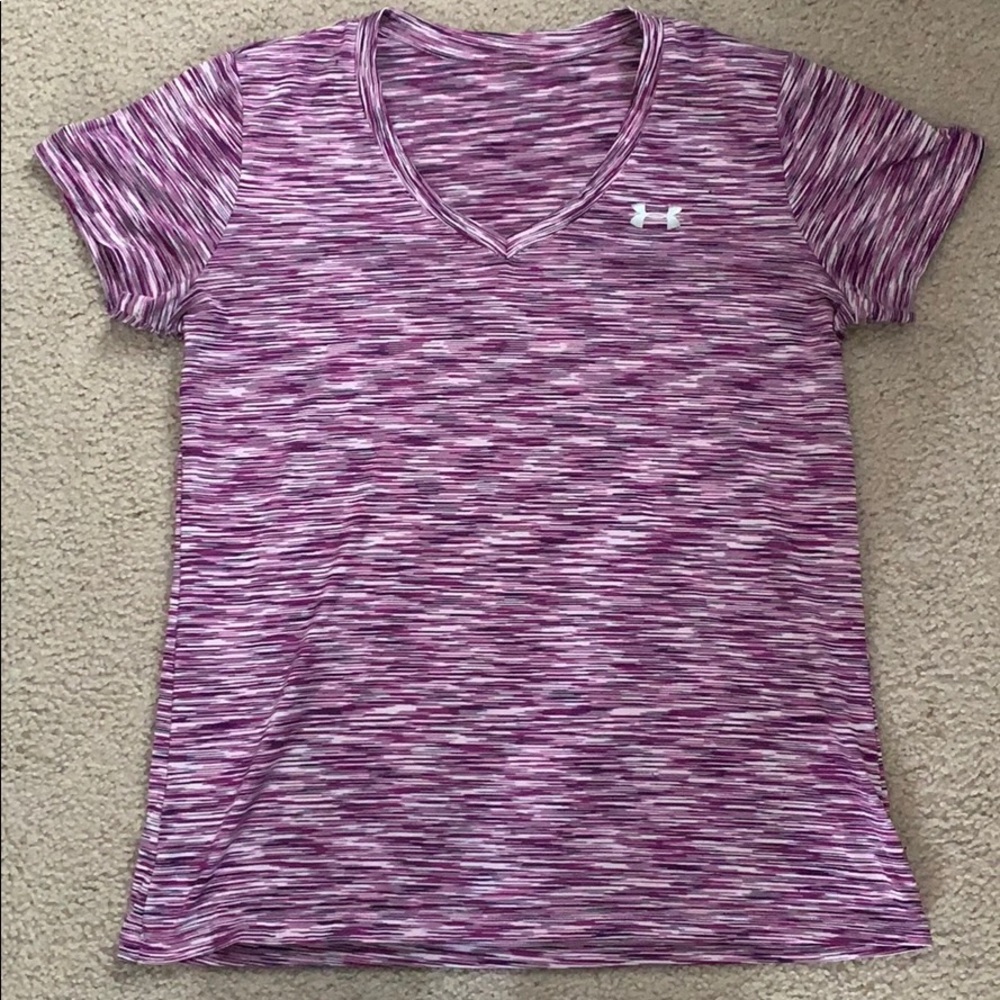 Medium purple under armor shirt. Great condition